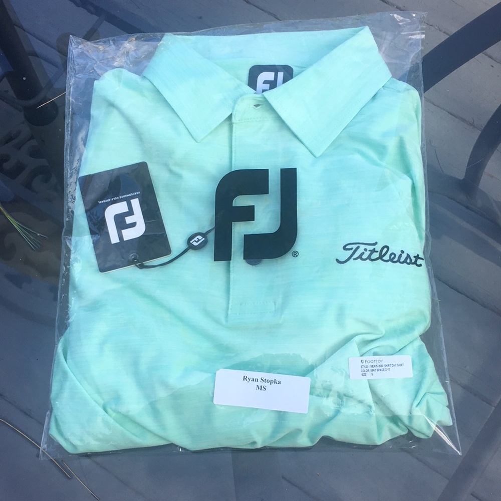 Small FJ golf shirt with titleist logo